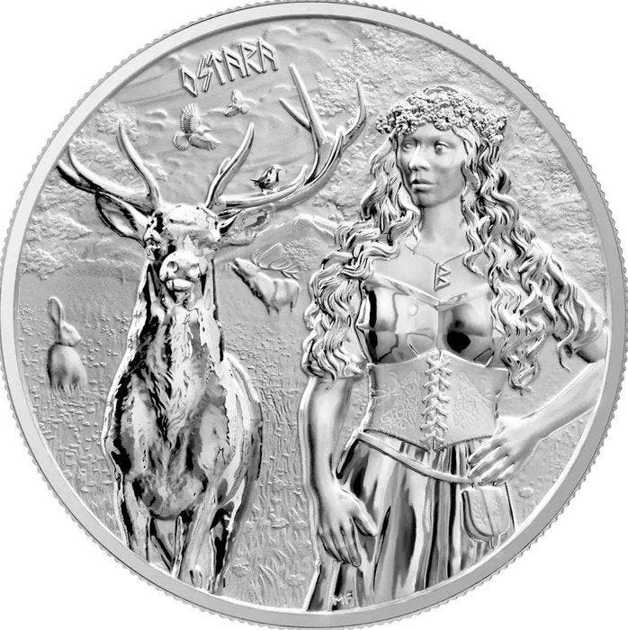 Duitsland. 5 Mark 2023 Valkyries: Ostara Silver Coin 1 oz, Postzegels en Munten, Munten | Europa | Niet-Euromunten