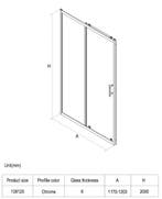 SALE - Arda 100 x 200 - Chroom - Schuifdeur  -  Douchewand, Ophalen of Verzenden, Nieuw