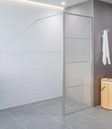 Douchewand 90 x 200 cm RVS Raster – 8 mm Nano, Ophalen of Verzenden, Nieuw, Chroom, Bad
