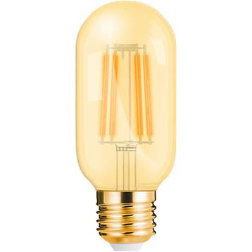 Voordeelpak 10x LED Lamp E27 Buis Filament - Brinton - Amber, Ophalen of Verzenden, Nieuw, E27 (groot), Led-lamp