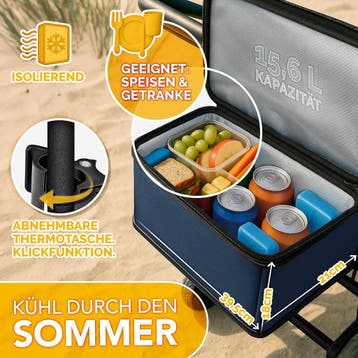 Bolderkar - Opvouwbaar - Bolderwagen  - Blauw  - TRESKO®, Verzenden, Zo goed als nieuw