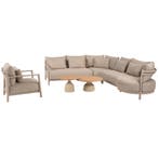 June Mykonos modulaire hoek loungeset 6 delig teak latte 4, Tuin en Terras, Tuinsets en Loungesets, Ophalen of Verzenden, Nieuw