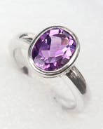 Amethist - Zilver, Ring met Lichtamethist - Spirituele vrede