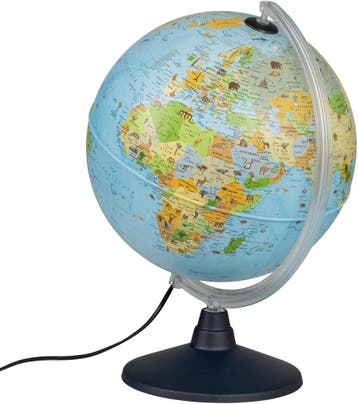 Idena Wereldbol 30cm - Educatief cadeau voor kind (55% ko..., Ophalen of Verzenden, Verlicht, Gebruikt