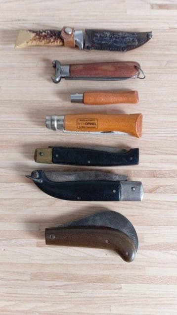 Collectie van memorabilia - Set van 7 zakmessen, vintage en