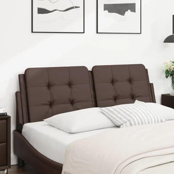 vidaXL Hoofdbordkussen Zadar 120 cm kunstleer bruin, Verzenden, Nieuw, Bruin, Overige materialen