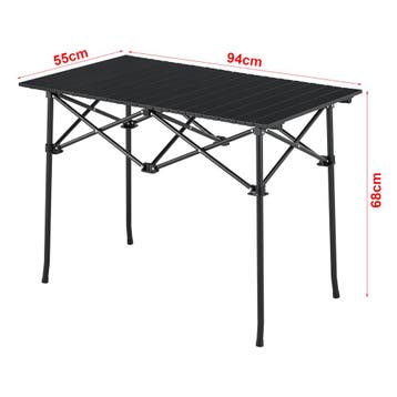 Tuintafel Castilenti klaptafel 94x55x68 cm zwart [en.casa], Verzenden, Nieuw