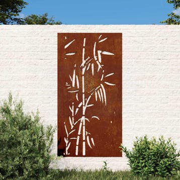 vidaXL Wanddecoratie tuin bamboe-ontwerp 105x55 cm, Verzenden, Nieuw