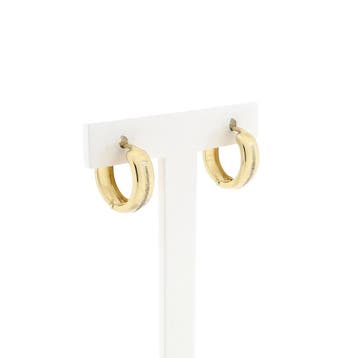 Gouden creolen; 14 karaat; Ø 16,1 mm (Oorbellen), Sieraden, Tassen en Uiterlijk, Ophalen of Verzenden, Gebruikt, Goud, Goud