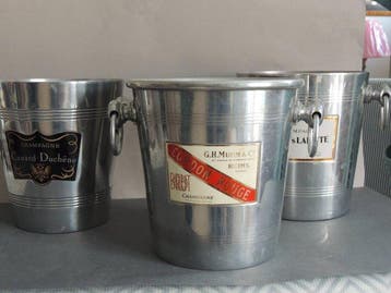 Champagne koeler - Prachtige set van drie champagne-emmers: