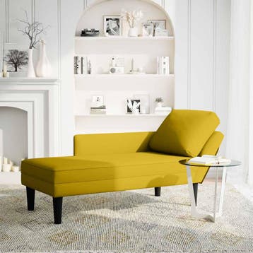 vidaXL Chaise longue met kussen en rechterarmleuning fluweel, Verzenden, Nieuw