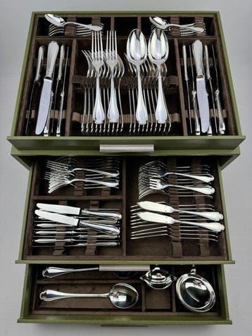 Christofle - Tafelservies voor 12 (127) - pompadour -