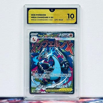 Pokémon Graded card - MEGA CHARIZARD 023 - Pokémon - GG 10, Hobby en Vrije tijd, Verzamelkaartspellen | Pokémon, Nieuw