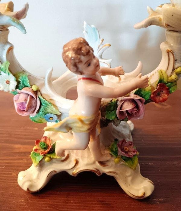 Kandelaber - Keramiek - Capodimonte, Antiek en Kunst, Antiek | Glas en Kristal