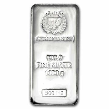 1 kg Germania Mint zilverbaar, Verzenden, Zilver