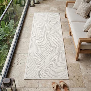 Buitenkleed | Nova | Palmbladeren | Crème | 240x340 cm, Verzenden, Nieuw