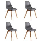 4x KITO stoel grijs | Polypropyleen | Laatste Stuks!, Nieuw, Ophalen of Verzenden, Vier, Hout