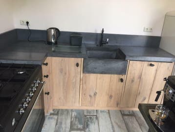 Compelete eiken steiger houten keuken op maat en kleur actie, Huis en Inrichting, Overige kleuren, Overige typen, Nieuw, Hout