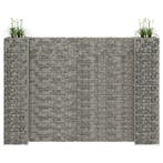 vidaXL Gabion plantenbak H-vormig 260x40x180 cm staaldraad, 100 cm of meer, Verzenden, Nieuw, Metaal