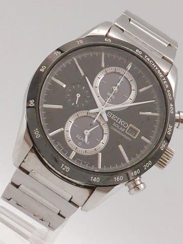 Seiko - Solar Chronograph Alarm - Zonder minimumprijs -