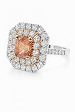 Cocktailring - 18 karaat Witgoud, Geel goud - 3.23ct. tw., Sieraden, Tassen en Uiterlijk, Antieke sieraden