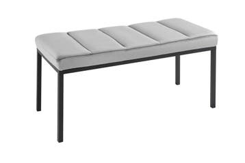 Design bank PETIT BEAUTE 80cm grijs fluweel zwart frame -, Huis en Inrichting, Banken | Bankstellen, Ophalen of Verzenden, Nieuw