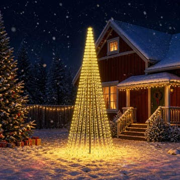 vidaXL LED Kerstboom EKENAS 385 cm 1148 LEDs Warmwit IJzer, Verzenden, Nieuw