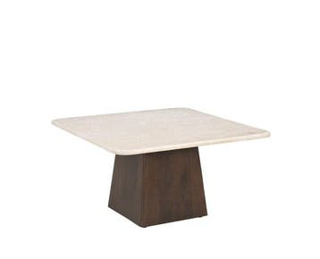 Salontafel Bottecino vierkant marmer 75x75x32 cm - crème wit, Ophalen of Verzenden, Nieuw