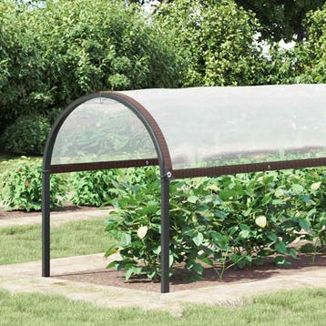 vidaXL Plantenafdekking met zeilringen 2x4 m polyethyleen, Verzenden