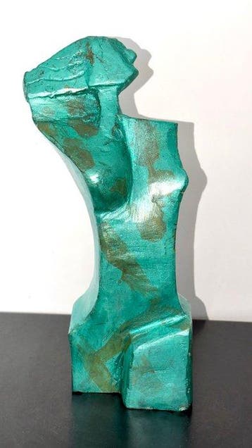 Abdoulaye Derme - sculptuur, Figure féminine stylisée patine, Antiek en Kunst, Curiosa en Brocante