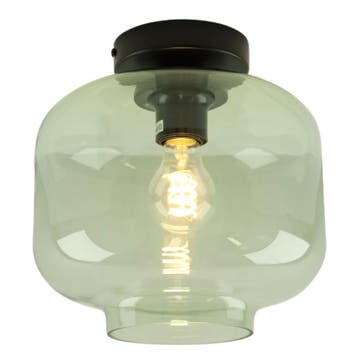 Retro plafondlamp groen, Anniek, Ophalen of Verzenden, Nieuw, Glas