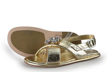 Kiren Sandalen in maat 39 Goud, Overige kleuren, Verzenden, Sandalen of Muiltjes, Zo goed als nieuw