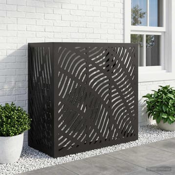 vidaXL Airconditioner hoes Zwart 110 x 50 x 105 cm Staal, Verzenden, Nieuw