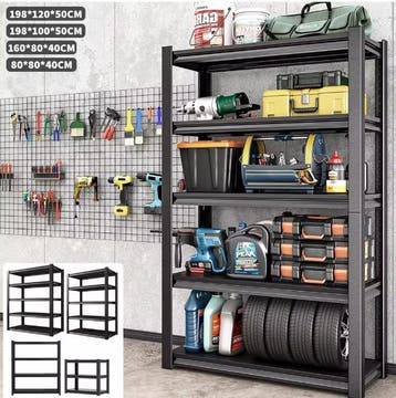Metalen Opslagrek 2/3/4-Laags –Verstelbare Planken en Heavy, Huis en Inrichting, Kasten | Boekenkasten, Verzenden, Nieuw