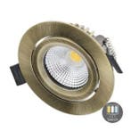 LED Inbouwspot – CCT-Switch – 6W – Brons - Kantelbaar – Var, Ophalen of Verzenden, Nieuw