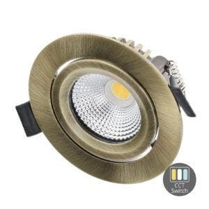 LED Inbouwspot – CCT-Switch – 6W – Brons - Kantelbaar – Var, Ophalen of Verzenden, Nieuw