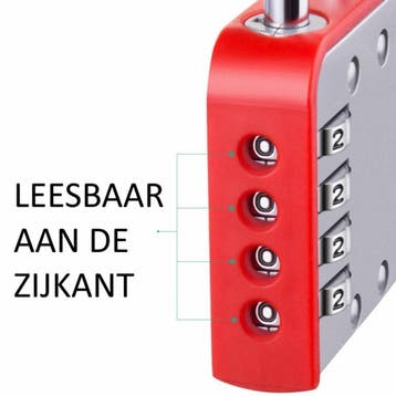Stahlex Hangslot met cijfercode - aluminium - 85 mm - 4-c..., Ophalen of Verzenden, Nieuw