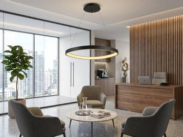 Veiling - Hanglamp Zwart 62cm 50W LED CCT 3 Kleur & 3 Stappe, Nieuw