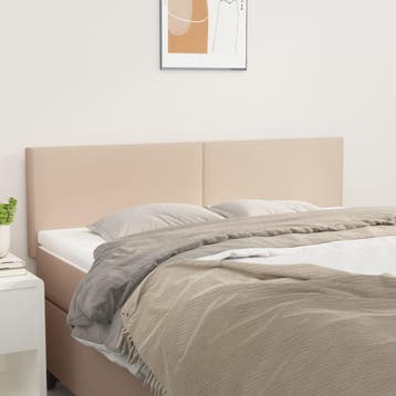 vidaXL Hoofdborden 144x5x78/88 cm kunstleer, Verzenden, Nieuw, Bruin, Overige materialen
