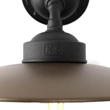 Solingen Stallamp Schuin Matzwart Brons Buitenverlichting, Tuin en Terras, Verzenden, Hanglamp, 50 tot 250 watt, Nieuw