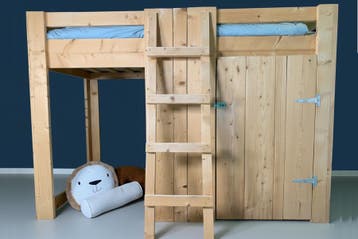 Rockwood® Halfhoogslaper Steigerhout Noa  white wash, Ophalen of Verzenden, Nieuw, Halfhoogslaper