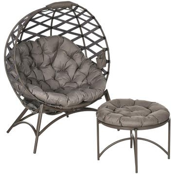 TRUUSK 2-in-1 Tuinstoel set - Opvouwbaar en Belastbaar - Kru, Verzenden, Nieuw