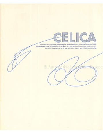 1997 TOYOTA CELICA BROCHURE JAPANS, Nieuw, Toyota, Author