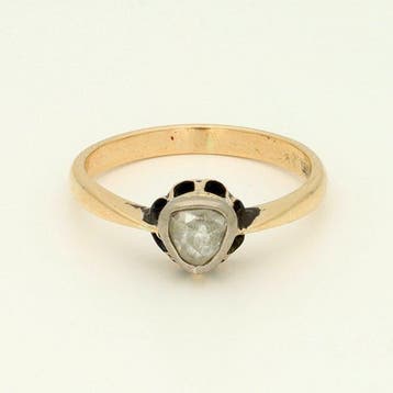 Ring - 14 karaat Geel goud Diamant (Natuurlijk), Nieuw