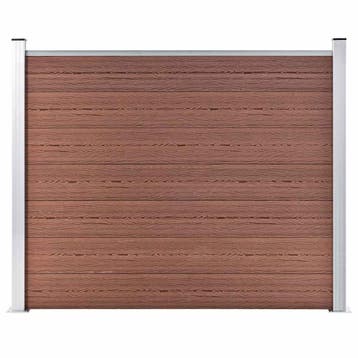 vidaXL Schuttingpaneel 180x146 cm HKC bruin, Verzenden, Nieuw, Hout