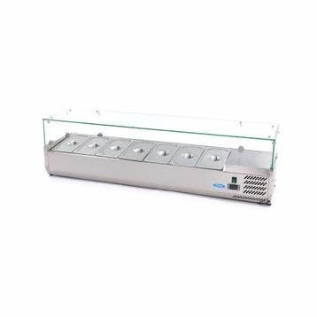 Opzetkoelvitrine - 160 cm - 7 x 1/3 GN Bakken - Refurbished, Verzenden, Nieuw in verpakking, Overige typen