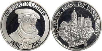 Zilver medaille 1983 Reformation-ereignisse en Jubilaeen, Postzegels en Munten, Penningen en Medailles, Verzenden