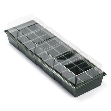 Kweekbak met deksel | Nature | 49 x 15.5 cm (27 vakjes), Tuin en Terras, Kweekspullen, Verzenden, Nieuw