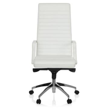 Directiestoel | Met Armleuning | Leder | Wit | Ergonomisch, Verzenden, Nieuw