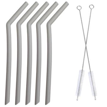 Fako Bijoux - Siliconen Rietjes Set - 5 Herbruikbare Rietjes, Verzenden, Nieuw